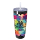 aerial view a glossy black koozie(r) built - in straw vacuum tumbler - 30 oz, image 1 of 5