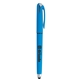 aerial view a turquoise with black ink cyber stylus gel pen, image 1 of 7
