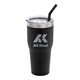 aerial view a black tumbler & black straw basecamp k2 tumbler - 30 oz + straw, image 2 of 4