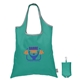 a teal 320 santorini rpet - recycled foldaway shopping tote bag - colorjet