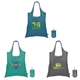 a group of santorini rpet - recycled foldaway shopping tote bag - colorjet