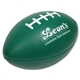 aerial view a forest green large football stress reliever, image 1 of 2