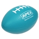 aerial view a teal large football stress reliever, image 1 of 2