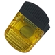 aerial view a translucent yellow jumbo magnetic power clip, image 1 of 2