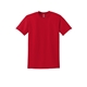 aerial view a red gildan(r)- dryblend(r)50 cotton /50 poly t - shirt, image 1 of 5
