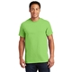 aerial view a lime gildan(r) - ultra cotton(r) 100 cotton t - shirt, image 1 of 6