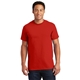 aerial view a red gildan(r) - ultra cotton(r) 100 cotton t - shirt, image 1 of 6