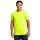 aerial view a safety green gildan(r) - ultra cotton(r) 100 cotton t - shirt, image 1 of 6