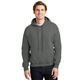 aerial view a charcoal gildan(r) - heavy blend(tm) hooded sweatshirt, image 1 of 6