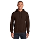 aerial view a dark chocolate gildan(r) - heavy blend(tm) hooded sweatshirt, image 1 of 6