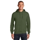 aerial view a military green gildan(r) - heavy blend(tm) hooded sweatshirt, image 1 of 6