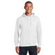 aerial view a white gildan(r) - heavy blend(tm) hooded sweatshirt, image 1 of 6