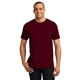 aerial view a maroon hanes(r) - comfortblend(r) ecosmart(r) 50/50 cotton / poly t - shirt - 5170, image 1 of 5
