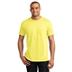 aerial view a yellow hanes(r) - comfortblend(r) ecosmart(r) 50/50 cotton / poly t - shirt - 5170, image 1 of 6