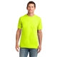 aerial view a safety green gildan(r) gildan performance(r) t - shirt - g42000, image 1 of 6
