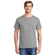 aerial view a light steel hanes(r) - comfortsoft(r) heavyweight 100 cotton t - shirt. - 5280, image 1 of 6