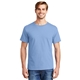 aerial view a light blue hanes(r) - comfortsoft(r) heavyweight 100 cotton t - shirt. - 5280, image 1 of 6
