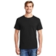 aerial view a black hanes(r) - comfortsoft(r) heavyweight 100 cotton t - shirt. - 5280, image 1 of 6