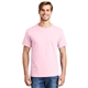 aerial view a pale pink hanes(r) - comfortsoft(r) heavyweight 100 cotton t - shirt. - 5280, image 1 of 6