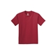 aerial view a deep red hanes(r) - youth tagless(r) 100 cotton t - shirt - 5450, image 1 of 2