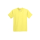 aerial view a yellow hanes(r) - youth tagless(r) 100 cotton t - shirt - 5450, image 1 of 2