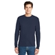 aerial view a navy hanes(r) - tagless(r) 100 cotton long sleeve t - shirt - 5586, image 1 of 6