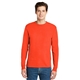 aerial view a orange hanes(r) - tagless(r) 100 cotton long sleeve t - shirt - 5586, image 1 of 6