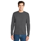 aerial view a smoke grey hanes(r) - tagless(r) 100 cotton long sleeve t - shirt - 5586, image 1 of 6