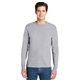 aerial view a light steel hanes(r) - tagless(r) 100 cotton long sleeve t - shirt - 5586, image 1 of 6