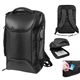 aerial view a black level up laptop backpack, image 1 of 3