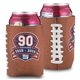 a group of football vegan leather with real laced up back can holder