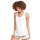 aerial view a white next level apparel ladies ideal racerback tank, image 1 of 4