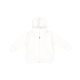 aerial view a white rabbit skins zip fleece hoodie, image 1 of 2