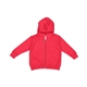 aerial view a red rabbit skins zip fleece hoodie, image 1 of 2