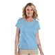 aerial view a light blue lat fine jersey t - shirt, image 1 of 3