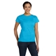 aerial view a turquoise lat fine jersey t - shirt, image 1 of 5