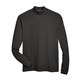 aerial view a black devon jones(r) sueded cotton jersey mock turtleneck, image 1 of 6