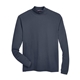 aerial view a navy devon jones(r) sueded cotton jersey mock turtleneck, image 1 of 6
