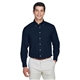 aerial view a navy devon jones(r) crown woven collection(tm) solid broadcloth, image 1 of 7