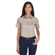 aerial view a stone harriton(r) easy blend(tm) short - sleeve twill shirt withstain - release, image 1 of 7