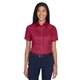 aerial view a wine harriton(r) easy blend(tm) short - sleeve twill shirt withstain - release, image 1 of 7