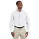 aerial view a white harriton(r) 3.1 oz essential poplin, image 1 of 4