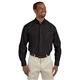 aerial view a black harriton(r) 3.1 oz essential poplin, image 1 of 4