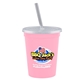 a awareness pink cup & frost lid & frost straw 16 oz stadium tumbler cup with lid straw - digital