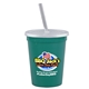 a teal cup & frost lid & frost straw 16 oz stadium tumbler cup with lid straw - digital