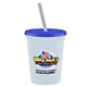 a slate blue cup & translucent blue lid & frost straw 16 oz stadium tumbler cup with lid straw - digital