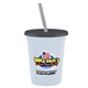 a slate blue cup & transparent smoke lid & frost straw 16 oz stadium tumbler cup with lid straw - digital