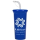 a royal blue cup & royal blue lid super sipper - 32 oz sport sipper with straw