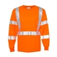 aerial view a orange kishigo - long sleeve class 3 t - shirt, image 1 of 3