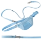a sky blue springer sling bag + dog leash